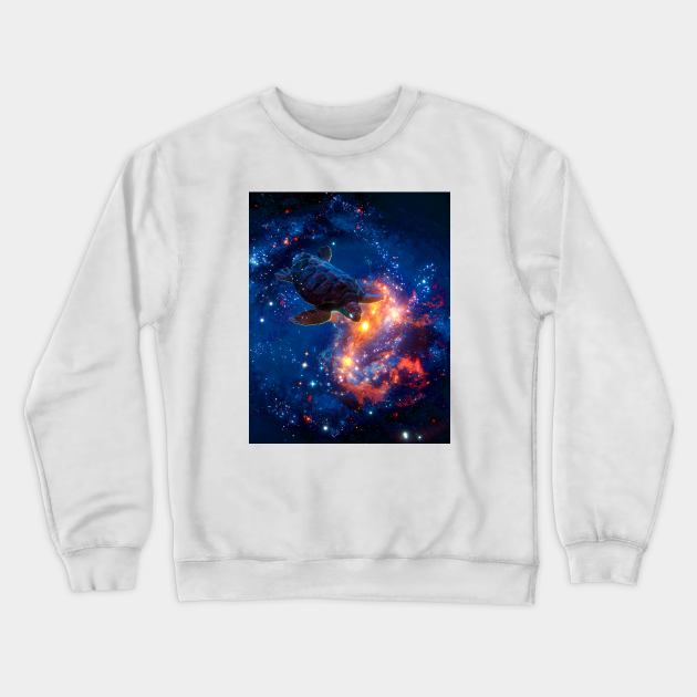 Cosmic Turtle Crewneck Sweatshirt by LumiFantasy